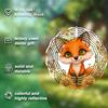 Fox Themed 2D Wind Spinner Garden Decor Metal Wall Art for Outdoor Yard Patio All Season Hanging Ornament No Electricity Needed