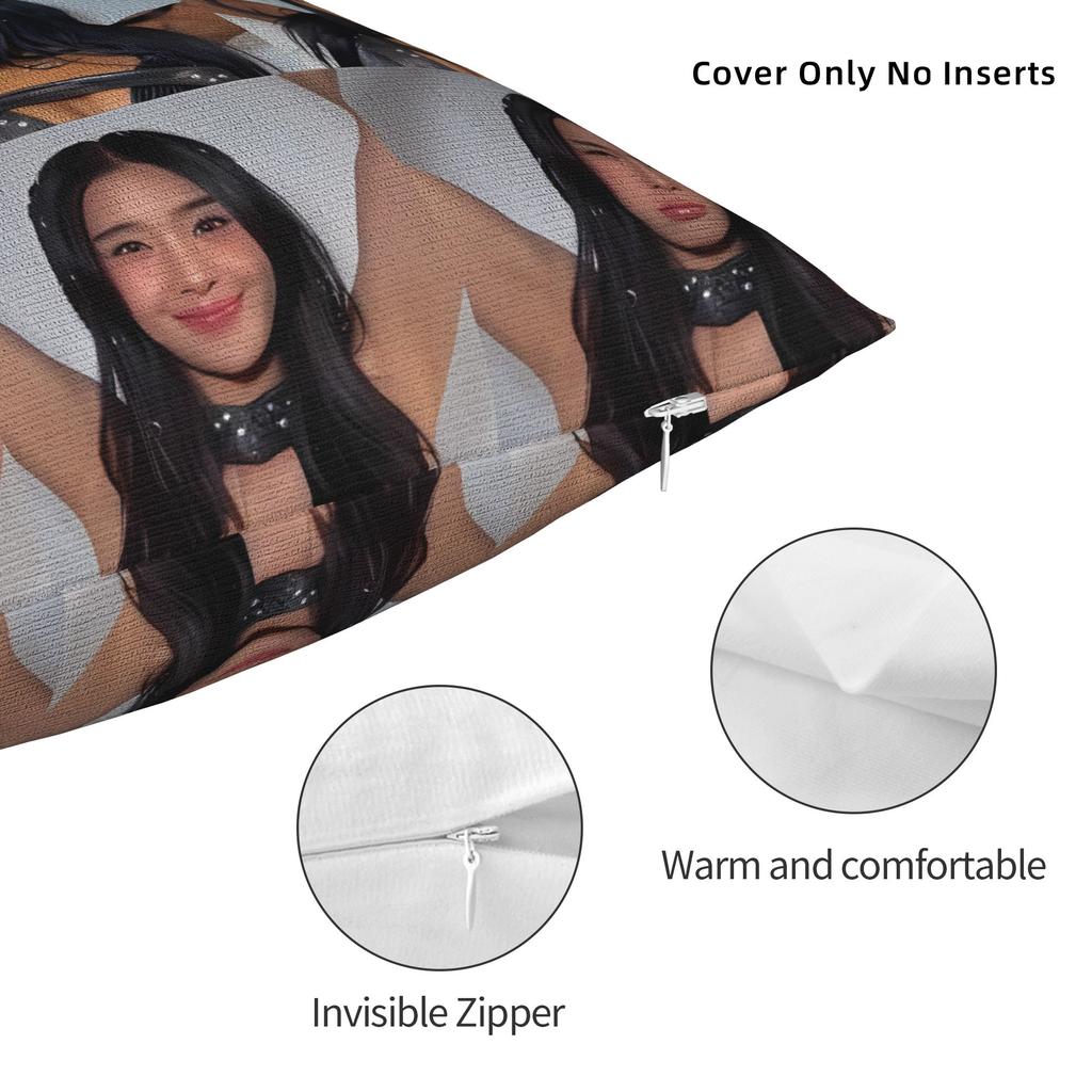 Katseye Kpop Music Girls Pillowcases Kawaii Pillow Case For Sofa Home Decoration Soft Pillow Cover