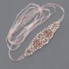 Elegant European & American Court-Style Pearl Rhinestone Hand-Sewn Bridal Waistband