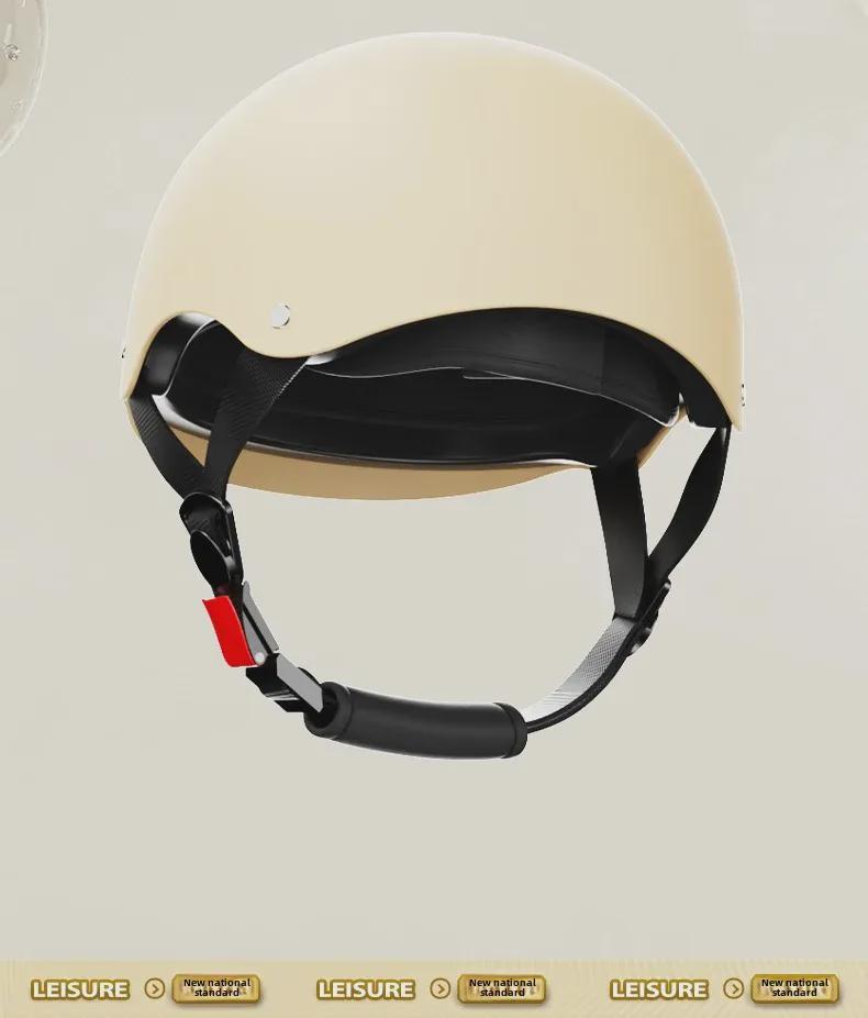 Universal All-Season Electric Bike Safety Helmet for Men and Women - Summer Half Helmet for Riding