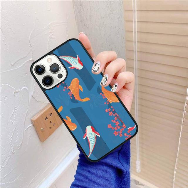 Koi Carp Fish Phone Case Cover For iPhone 17 Air 15 16 14 13 12 Pro Max 11 Pro Max Plus Coque Shell