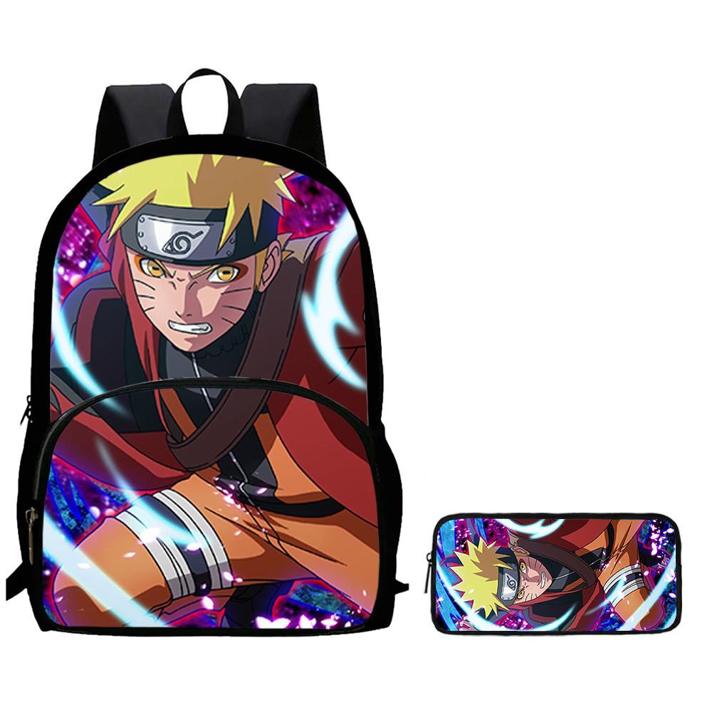Comic NARUTO 15-inch Lightweight Everyday Backpack Features Adjustable Back Straps Plus Is Suitable For Boys And Girls Aged 5-10