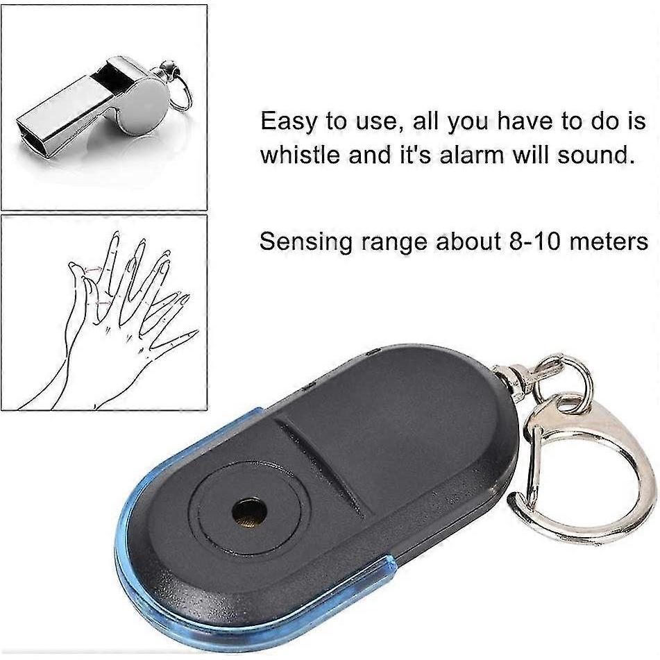 Mini Buscador de Llaves, Rastreador Inalámbrico de Artículos, Rango de Detección 8 10 Metros Control por Sonido de Silbido Alarma - DD01
