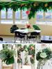 24pcs Artificial Tropical Palm Leaf Jungle Beach Theme Party Flower Accessories Cup Mat Wedding Birthday Party Home Table Decor