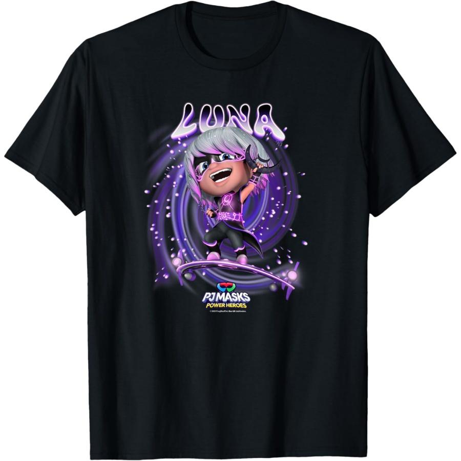 Футболка PJ Masks Лунная Девочка Небесная Поездка Магический Логотип Злодея XXXXXL чёрный