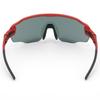 FIT MASTER Polarisierte Sportsonnenbrille Passen Sie Ihre perfekte Passform an Smoke A-Fit Herren Halbrand - - Rot/Polarisiert (AF-808-C2-PSM-S)