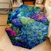 1PC Peacock Starry Night Automatic Umbrella - Suitable Travel Outdoor Portable Umbrella Birthday Gift Daily Essentials