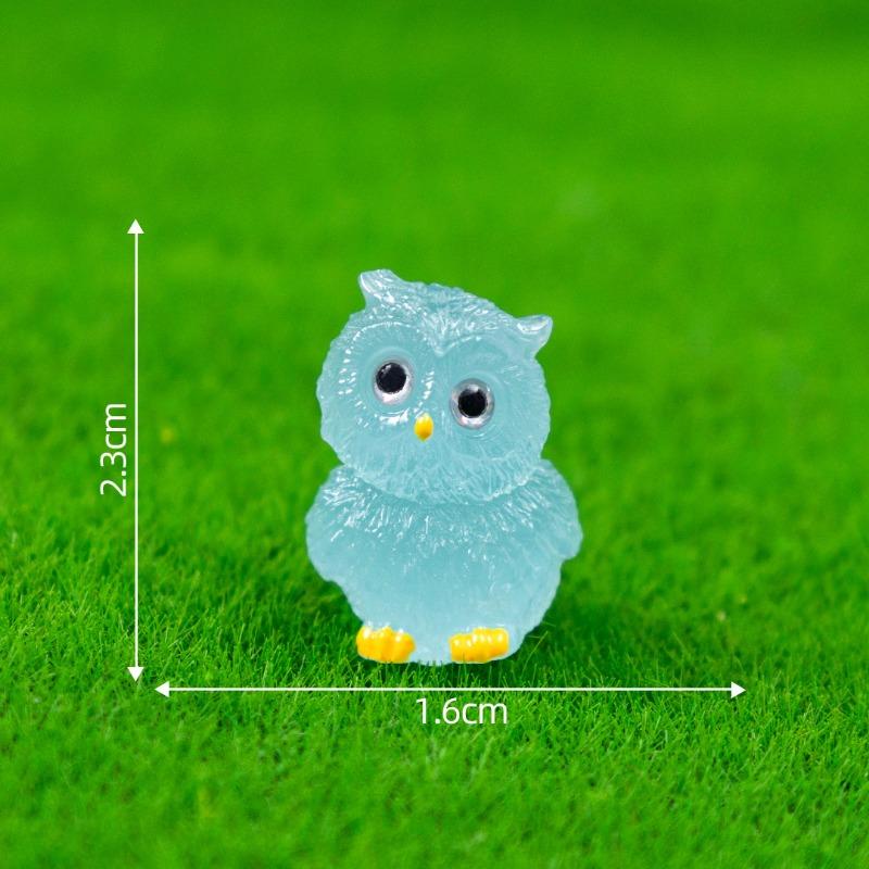

Светящиеся Милые Фигурки Сов Садовые Ландшафтные Декоративные Аксессуары Микро-ландшафт Маленькие Украшения cute owl синий