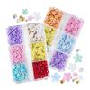 Five Petal Flower Nail Art Jewelry 6-compartment Box Size Mixed Resin Flower