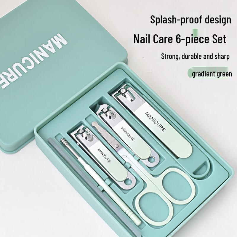 Yuanzu Anti-Splash Gradient Nail Clipper & Pedicure Set