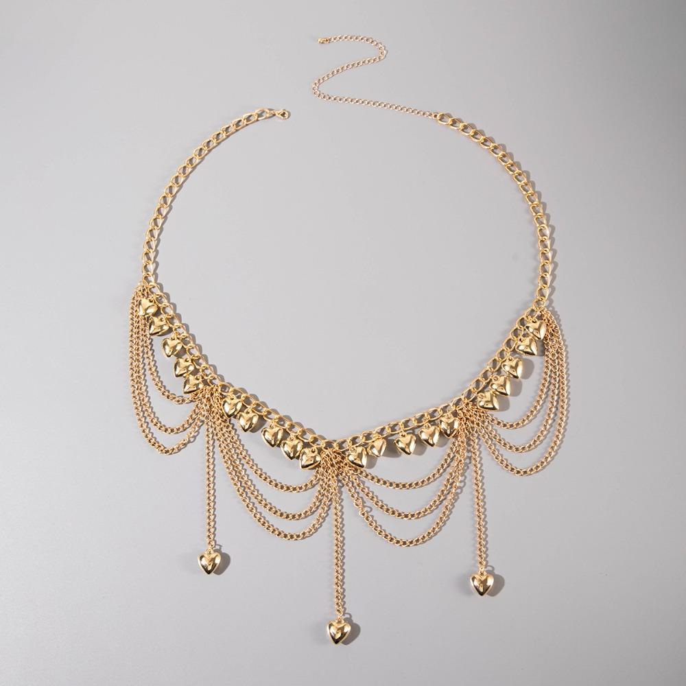 Silver Metal Body Chain Belt Body Jewelry Vintage Tassel Waistchain Girls