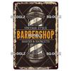 Vintage Metal Tin Sign Retro Barber Shop Wall Decor Aluminum Shaving Haircut Poster Plaque