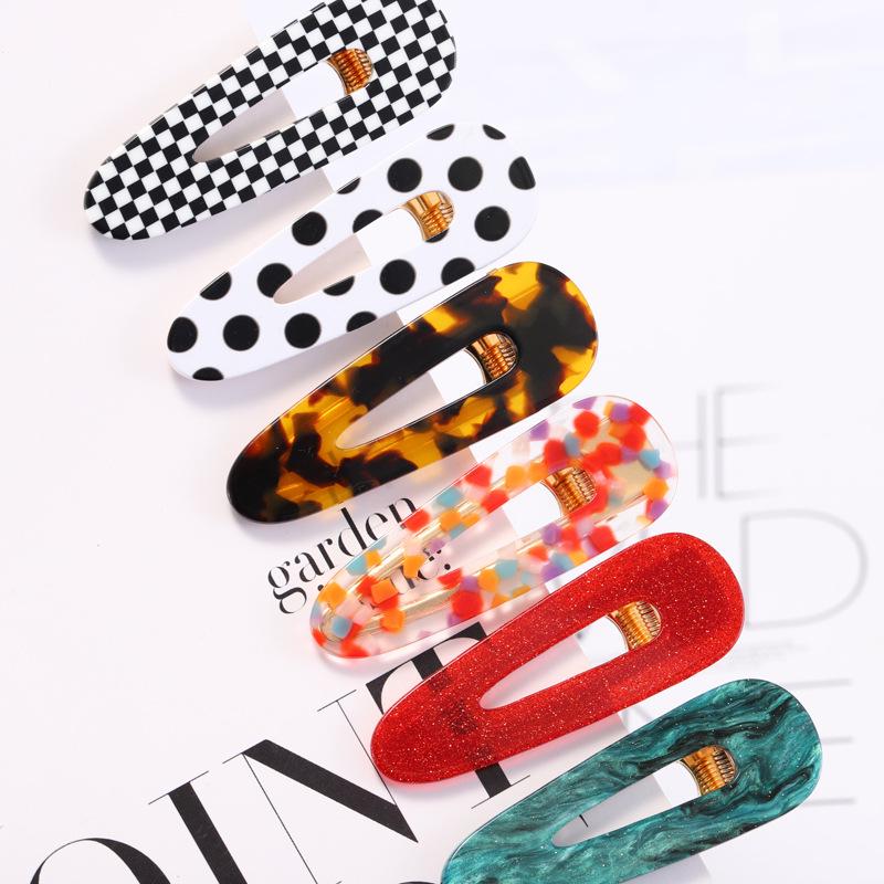 Popular Fashion Acetate Sweet Hairpins Girls Hair Clips Pin Barrette Accessories For Women Lady Hairclip Hairgrip Headwear