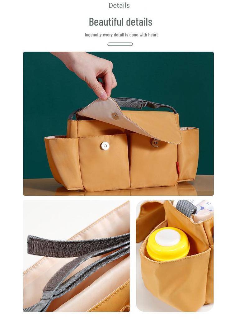 Large Capacity Portable Nylon Stroller Hanging Bag - Multifunctional Mommy Bag
