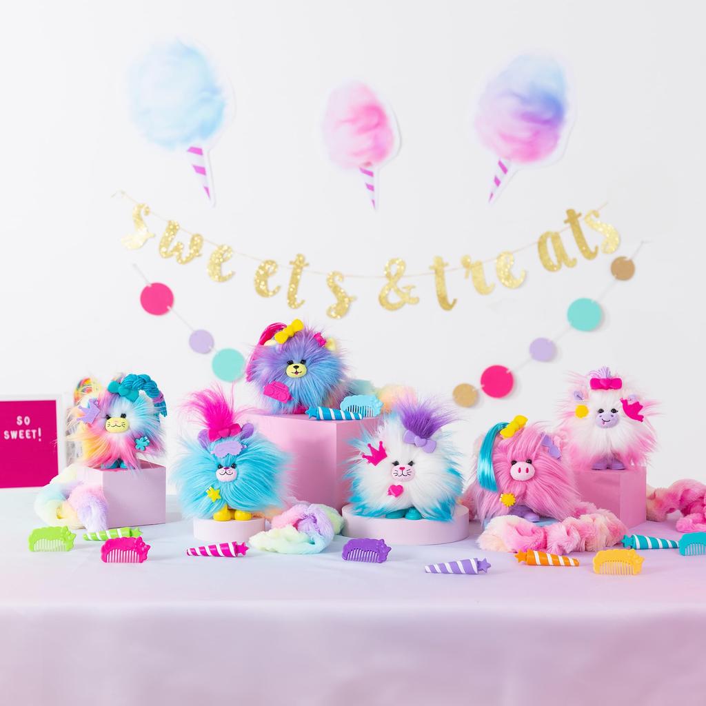 Cotton Candykin - Surprise Collectible Plush Furry Stuffed Animal for Girls and Boys, Kids and Toddlers, Surprise Toy