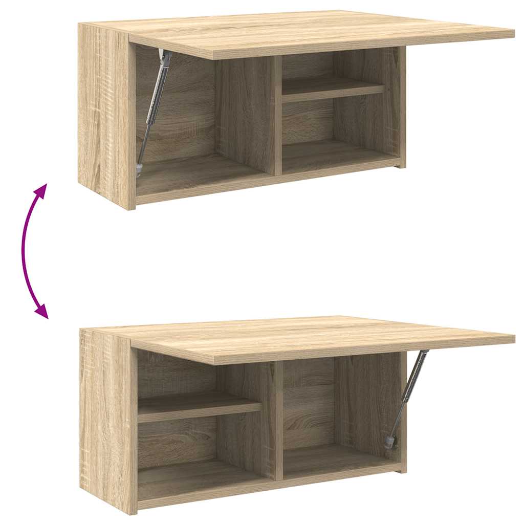 Badezimmer-Wandschrank Sonoma Eiche Optik 60 x 25 x 30 cm Spanplatte