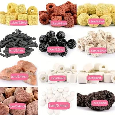420g Premium Aquarium Filter Media In Mesh Bag with Ceramic Rings, Activated Carbon, Etc. Enhances Filtration & Water Quality