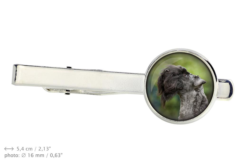 Kerry Blue Terrier, Irish Blue Terrier - cufflinks and tie with your photo, a suit decoration, men's jewelry from the Art-Dog brand.