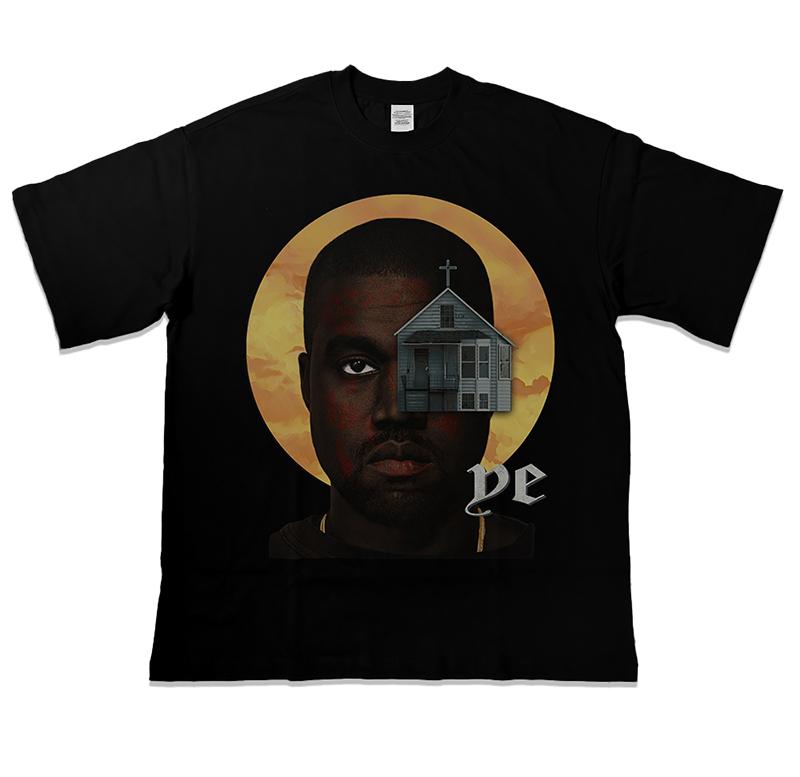 2025 Kanye West SZA Drake Fayaz Hip Hopový Umělec Americké Těžké Tričko s Krátkým Rukávem Streetové Tričko s Krátkým Rukávem