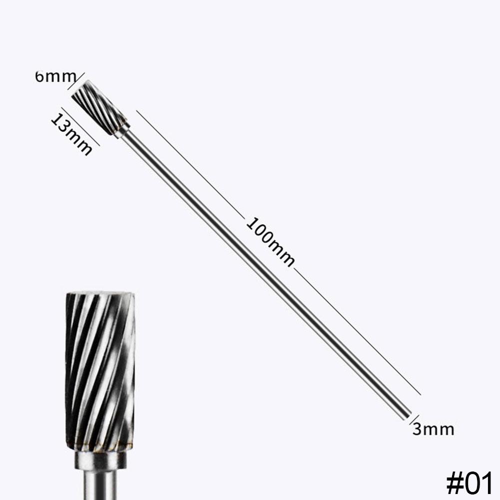 Extra Lang 100mm Rotationsraspel Feile Schnitzen Schleifer Schleifwerkzeuge Hartmetallfräser Legierungsbits Fräser Bohrer Für Metall Wook