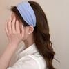 Fabric chiffon wide-edge headband Korean simple and versatile high cranial top hoop niche college style fashion hair accessories women