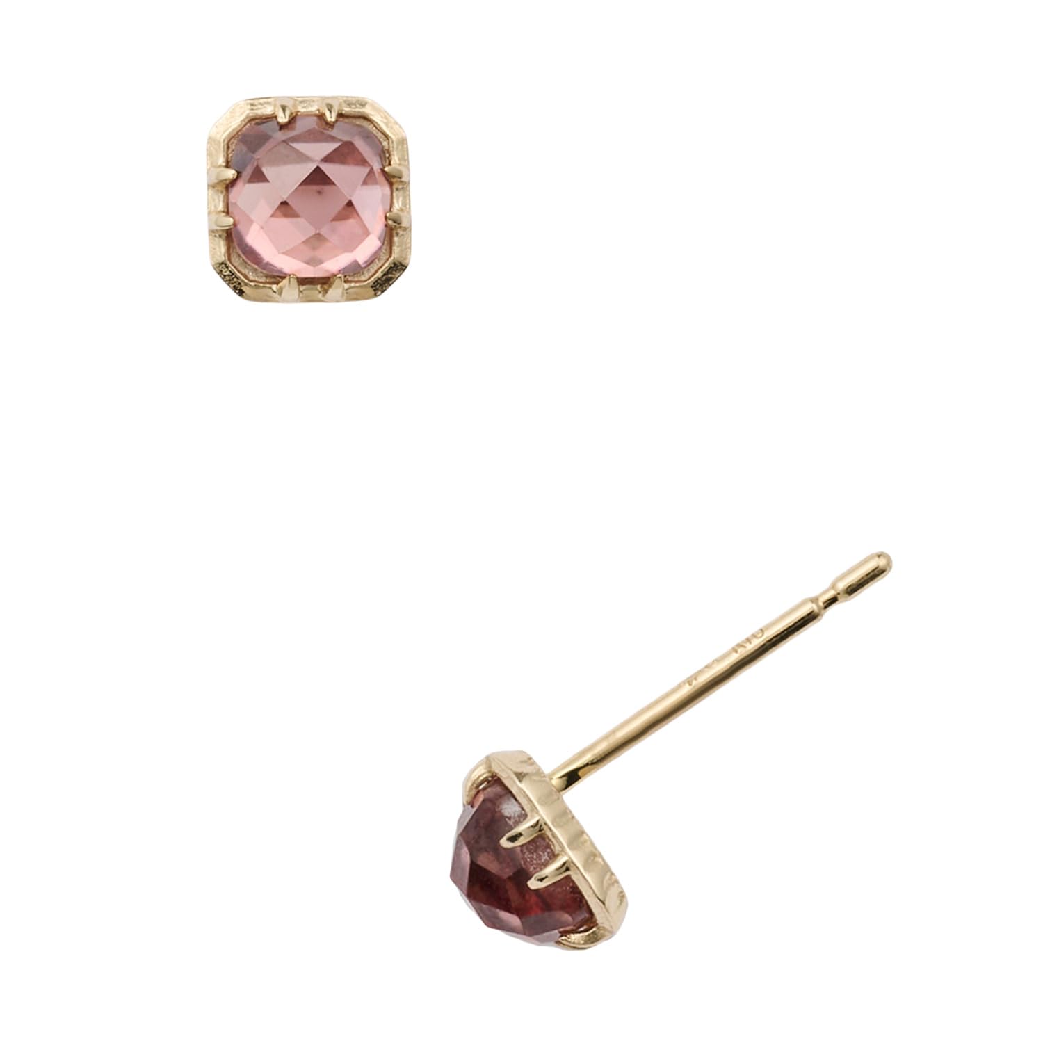 

K10 zircon [Agate] earrings/1024411250935999 бежевий