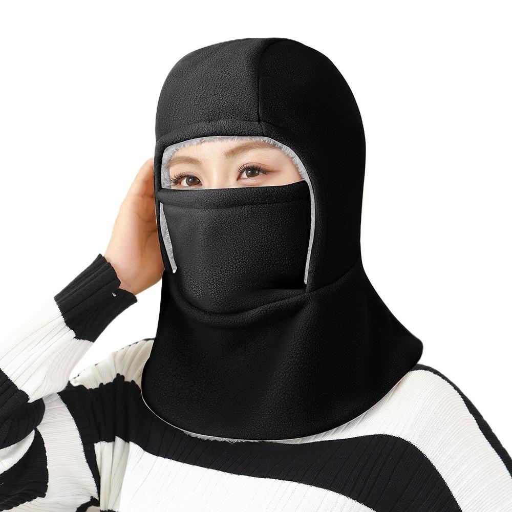 Fleece Warm Hat Mask Cold-proof Ski Windproof Cap Winter Warm Hat Balaclava Cycling Cap  Women Men
