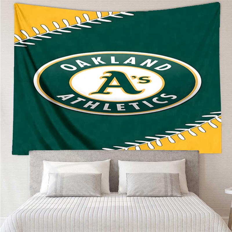Athletics Oakland Emblem Quick-Dry Tapestry Hanging for Bedroom,Livingroom, Playroom,Decor Art Room Wall Tapestry Holiday and Birthday Gifts
