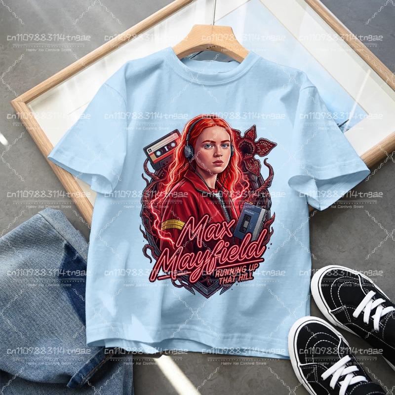 2026 Children s T-shirt Max Eleven Demogorgon Printed Short Sleeve Harajuku Casual T-shirt Cotton Round Neck Children s Gift 110