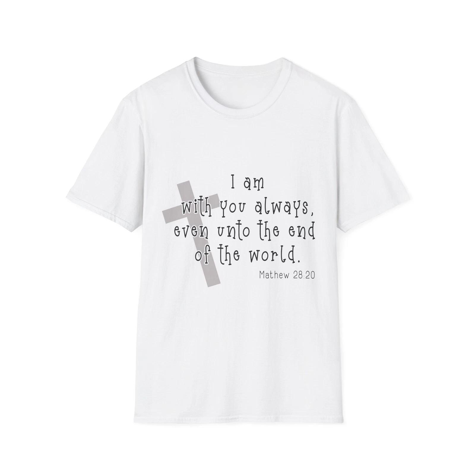 I am with you always cross tee | Christian T-Shirt, Matthew 28:20 S