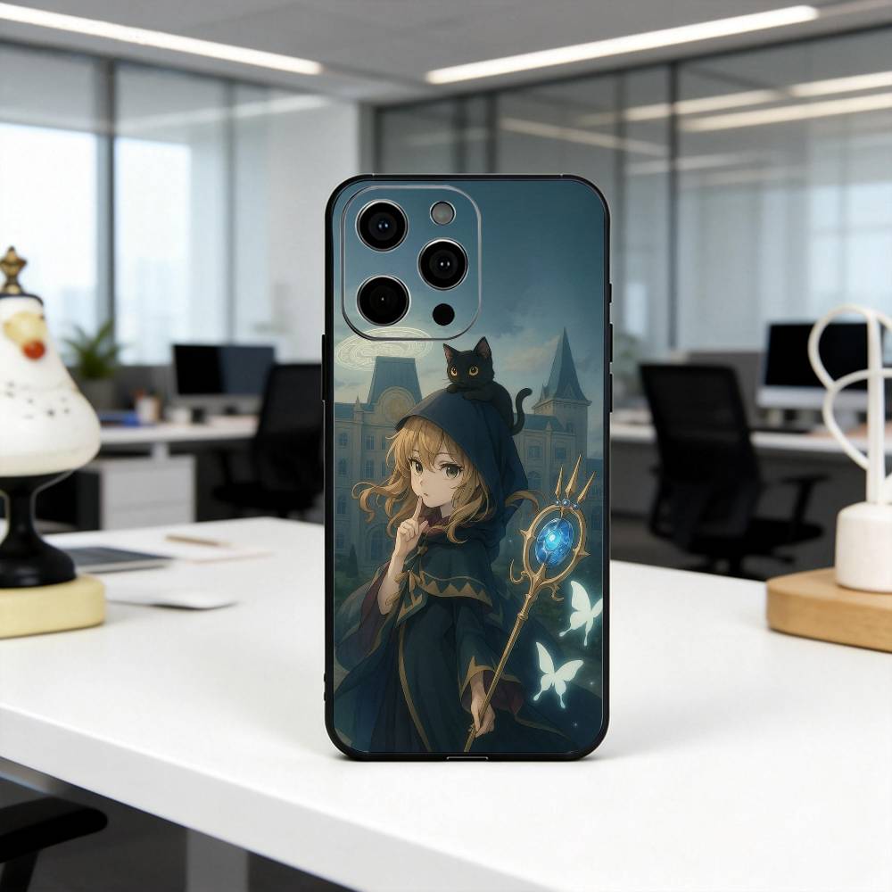 

S-Silent M-Monica W-Witch E-Everett Phone Case For iPhone 17,16,15,14,13,12,11 Plus,Pro Max,XS,Soft Silicone Black Cover iPhone15promax