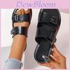 Casual Womens Flat Sandals With Breathable Pu Upper For Daily Comfort