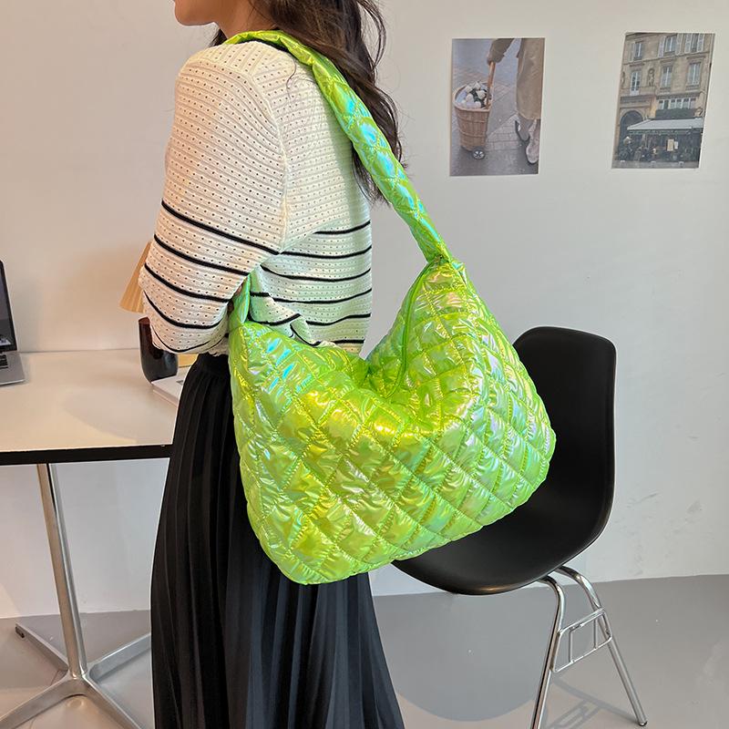 Cloud Pleat Women's Space Cotton Tote - 2026 Autumn/Winter Casual Shoulder Bag
