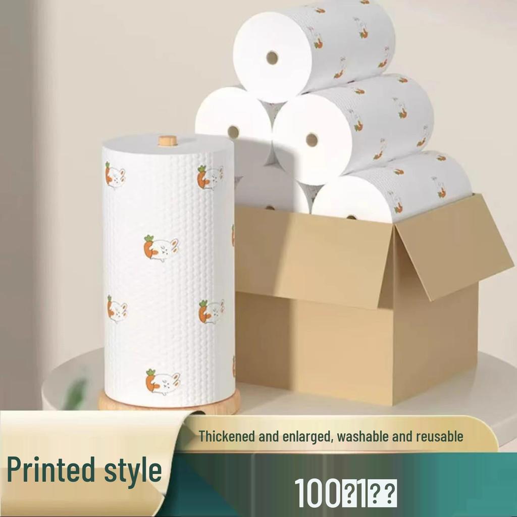 Lazy Rags Thickened Disposable Kitchen Towels: Large, Absorbent, Non-Stick, Lint-Free for Dry/Wet Use.