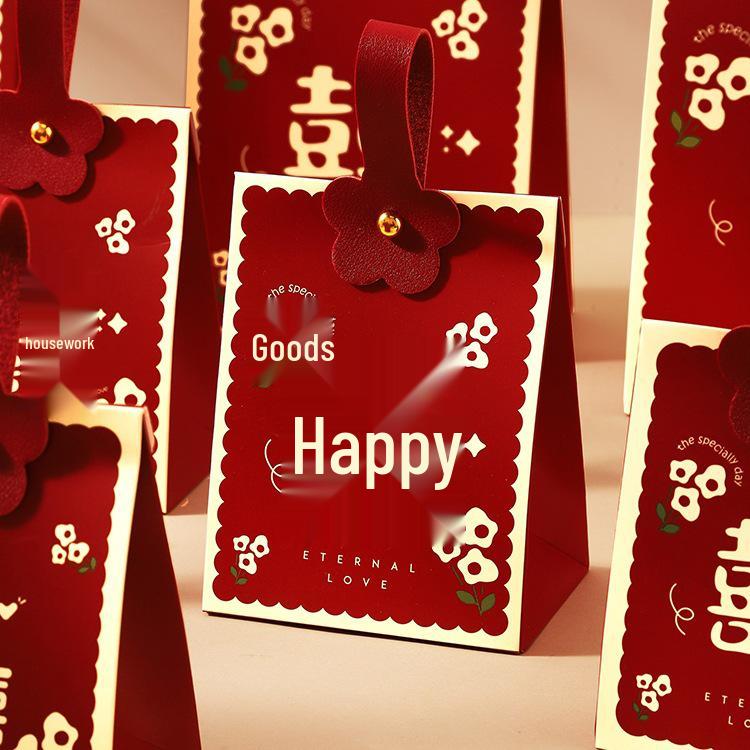 2025 Wedding Engagement Candy Bag Box – Empty Favor Packaging Handbag Happy A - Large, Medium, Small (Sample)