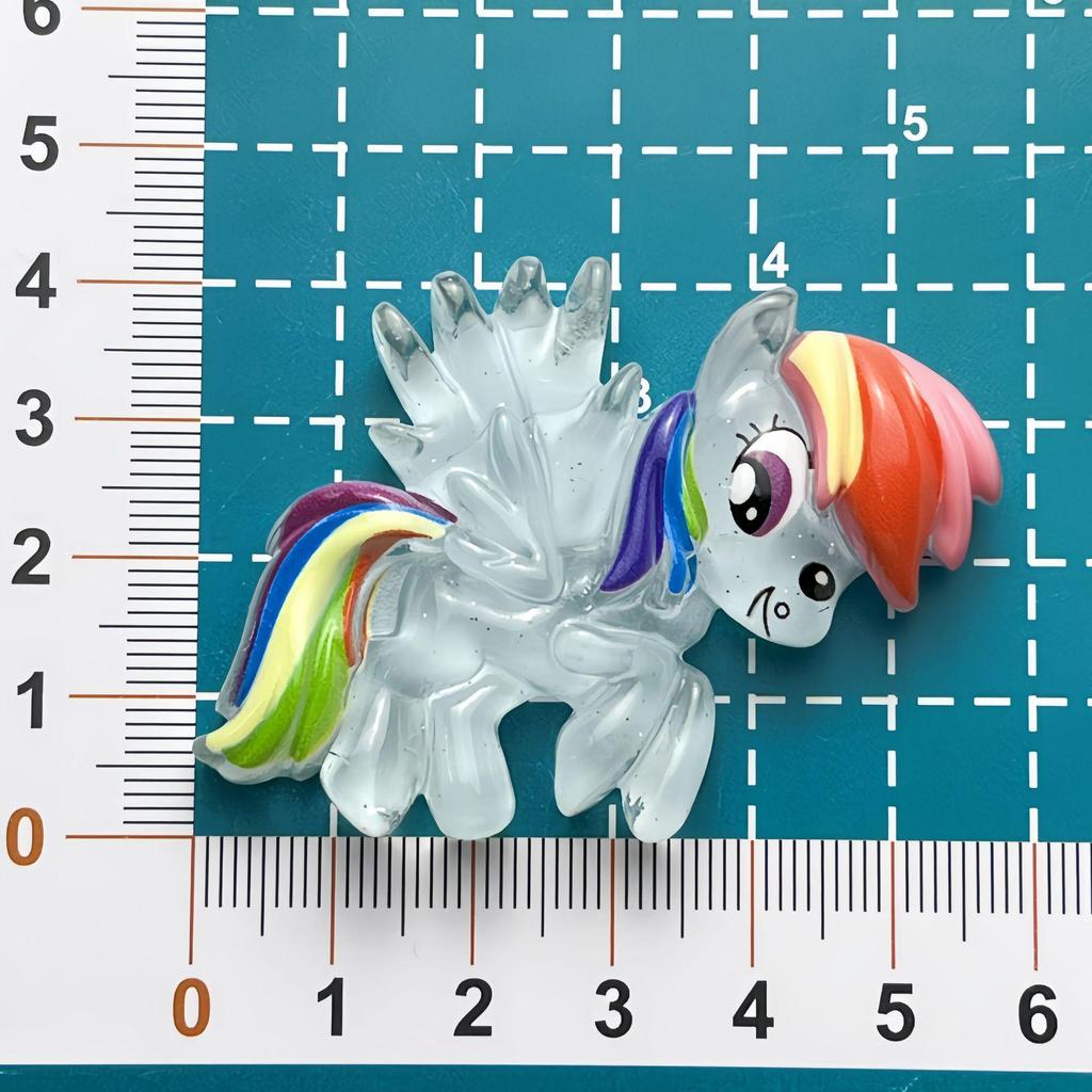 Anime Luminous My Little Pony Resin Accessories DIY Cream Glue Phone Case & Fridge Sticker Pack