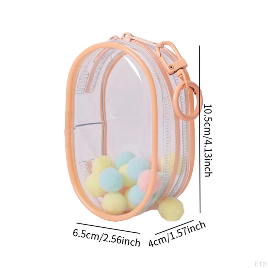 Clear Doll Storage Bag Organizer, Mini Figure Case, Tiny Pouch, Outdoor