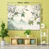 1pc Chinese-style Floral and Landscape Print Tapestry, Traditional Aesthetic Decorative Wall Hanging, Bohemian Home Decor for Living Room or Bedroom,
