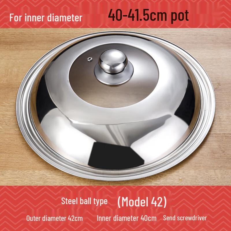 Zhaoran 4MM Thickened Visible Stainless Steel Wok Lid