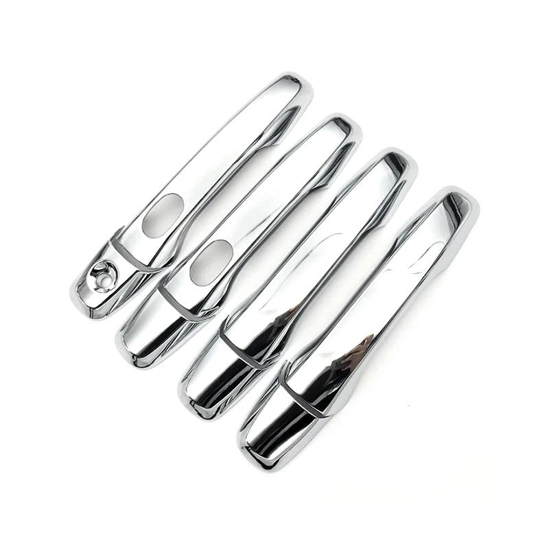 Door Handle Cover For Ford Explorer U502 2011~2018 Classic carbon Black Smart Stickers Trim Car Decorate Exterior