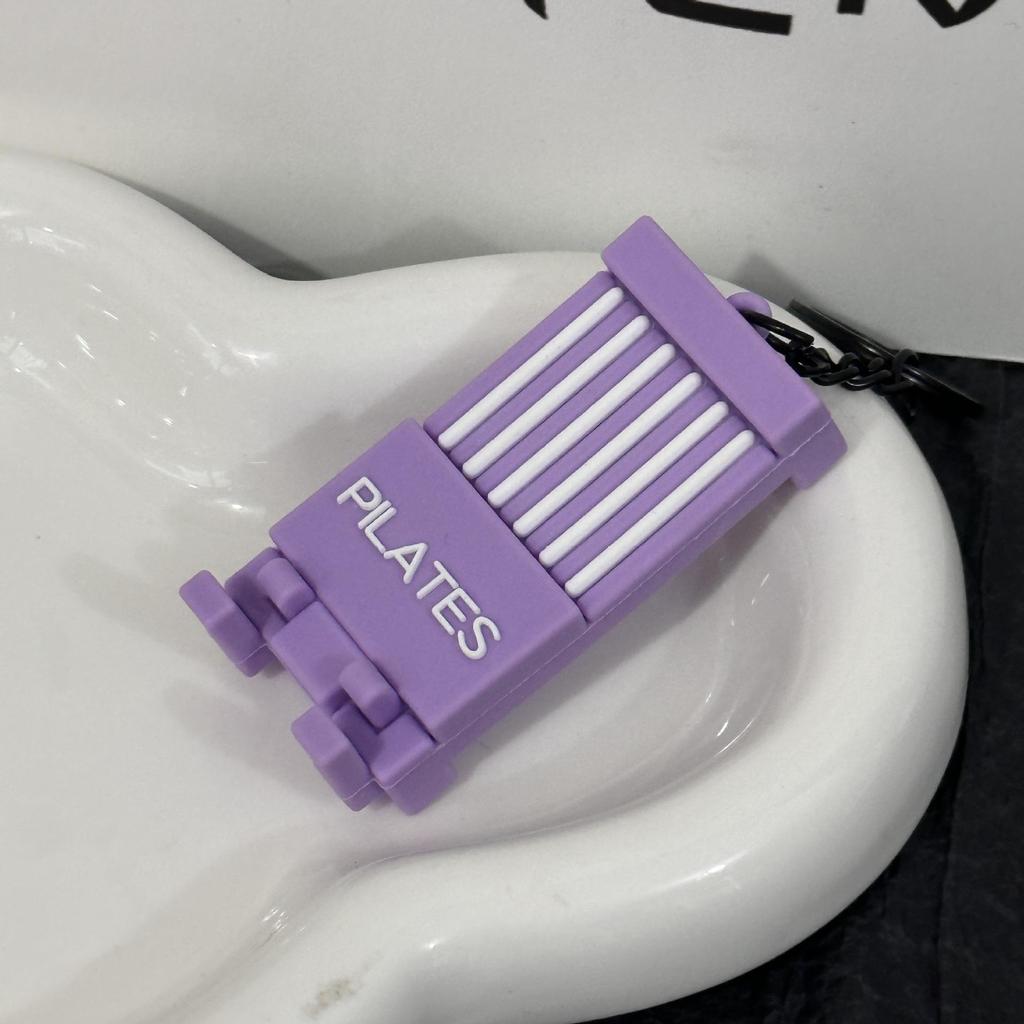 Miu Series Dumbbell Plate Keychain: Trendy Fitness Accessory & Sports Jewelry Gift