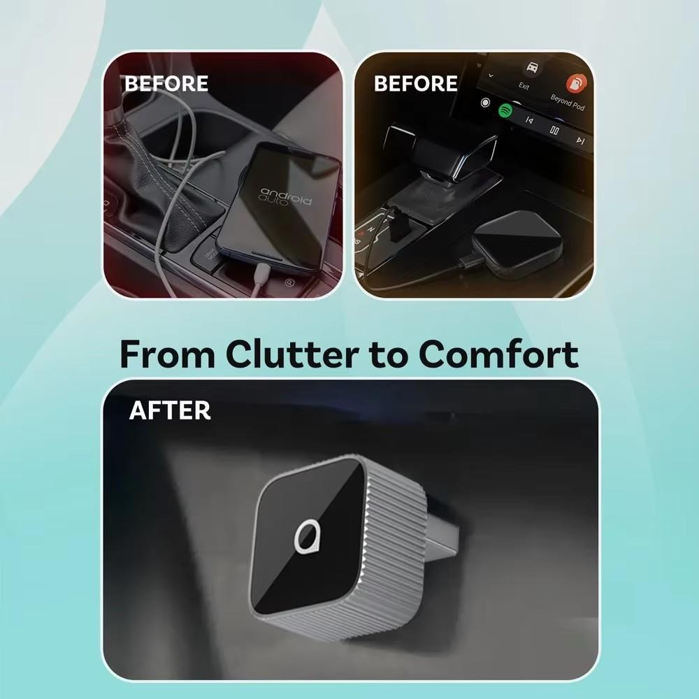 Ottocast Mini Slim Wireless Adapter Wireless CarPlay Android Auto for OEM Car Plug and Play WiFi Bluetooth Auto Connection