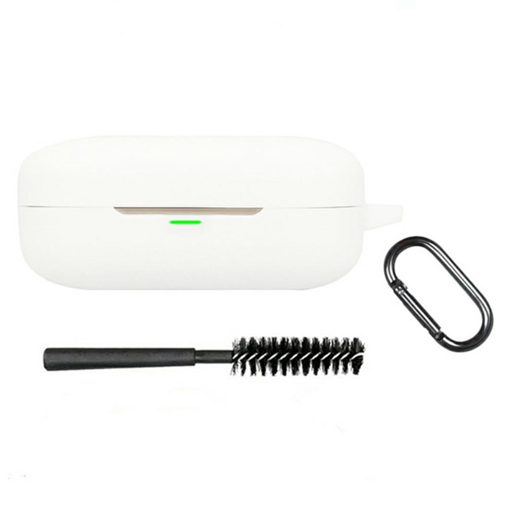 For Realme Buds Air 7 Silicone Case Wireless Earphone Protective Cover with Buckle,Cleaning Brush