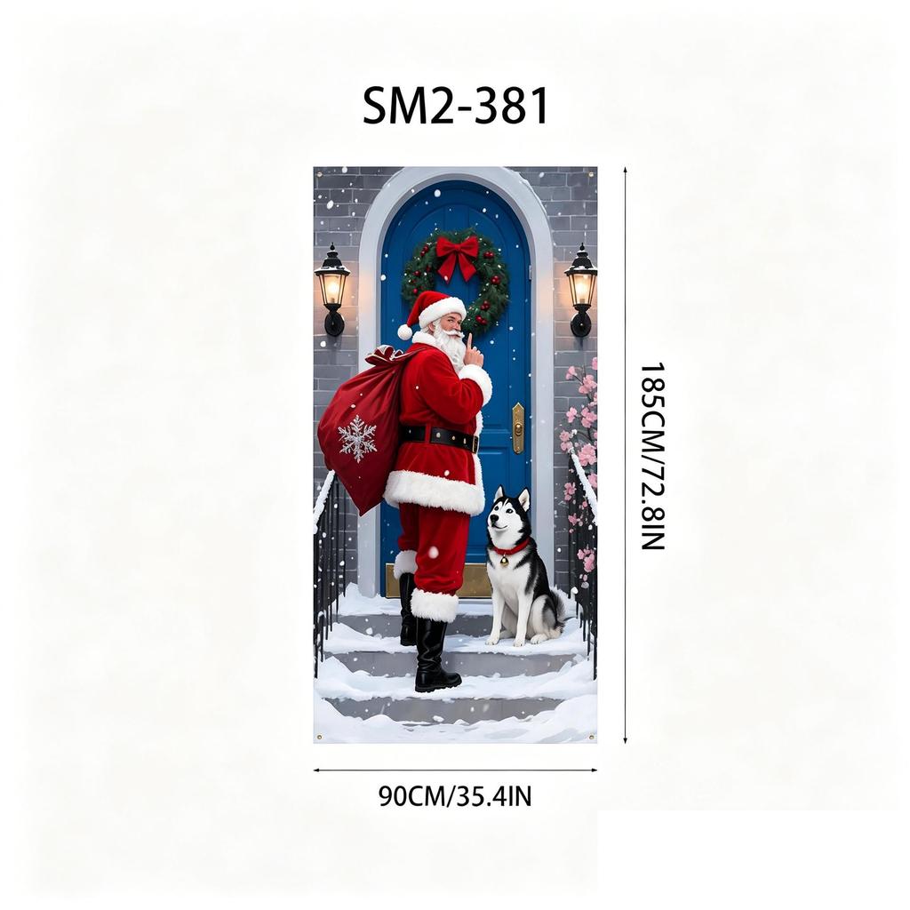 Santa Claus Christmas Hanging Cloth Background Decoration