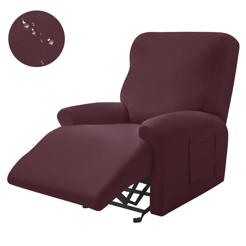1/2/3-Sitzer Wasserdichte Sofabezüge für Wohnzimmer Elastische Rutschfeste Sesselbezüge Einfarbig All-inclusive Couchüberwürfe 1 seat