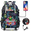 Gaming Print Backpack Large Capacity Travel Bag with USB Charging Port for Middle High School Students Boys Girls Teens