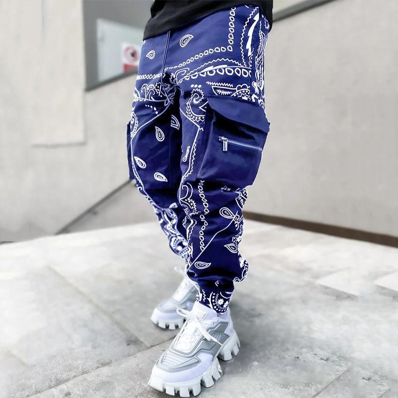 Hip Hop Printing Pants Men Trousers Fashion Streetwear Sweatpants for Men Joggers High Street Loose Cargo Pants Men