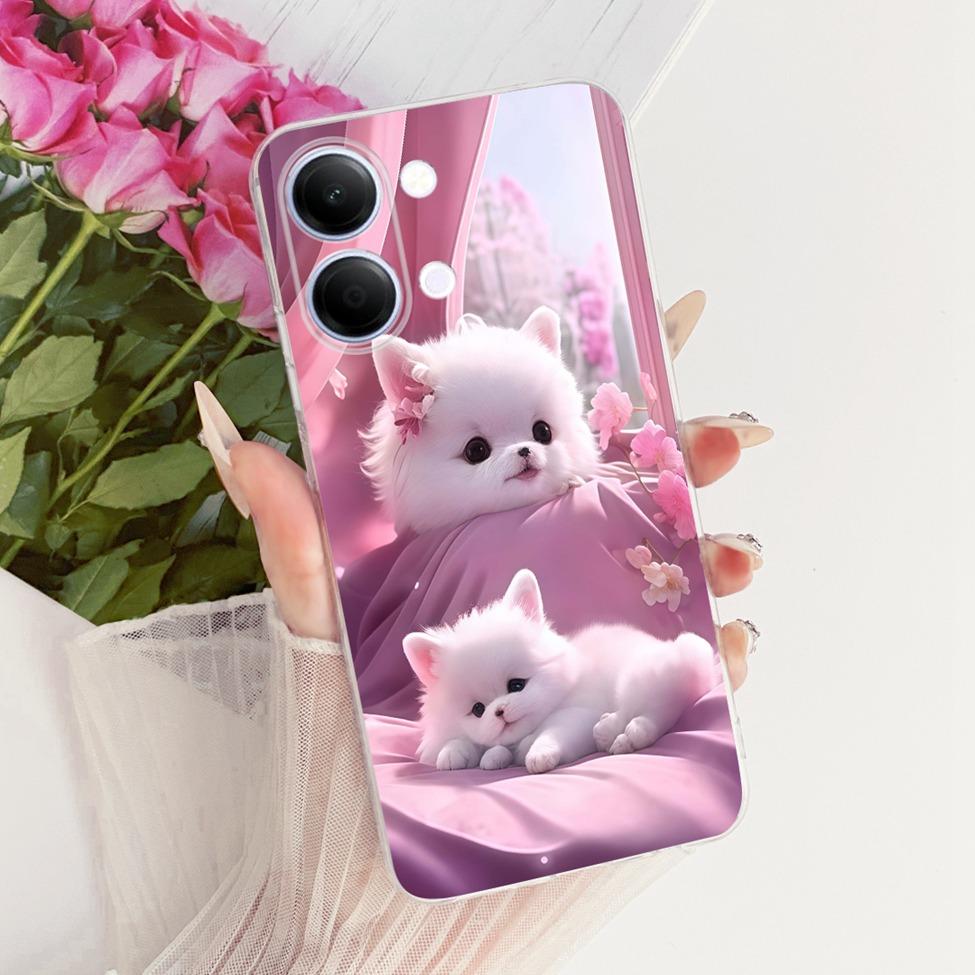 Handyhülle Für Vivo Y05 Hülle Transparent Ästhetisch Mode Schmetterling Süße Katze Cool Bemalt Weich Funda Für Y05 Vivo Hülle