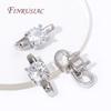 18K Gold Plated 3 Shape Clasps Connectors Zircon Crystal Bracelet Buckle Connector For Jewelry Making DIY Necklace Accessories