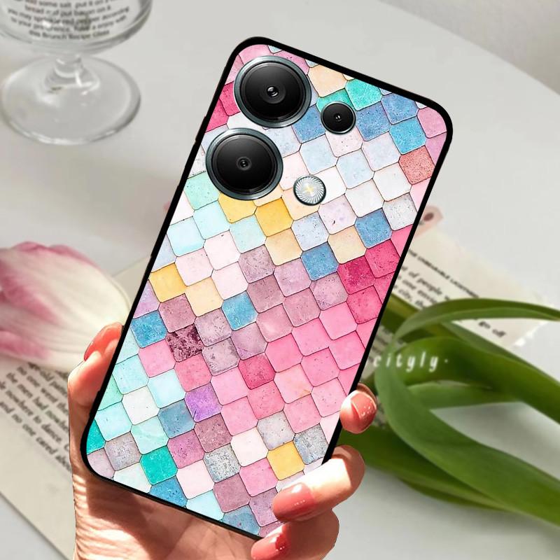 For Xiaomi Poco M6 Pro 4G Case PocoM6 Pro Shockproof Soft TPU Silicone Phone Cover For Poco M6 Pro 4G Funda Capa Cartoon Shells